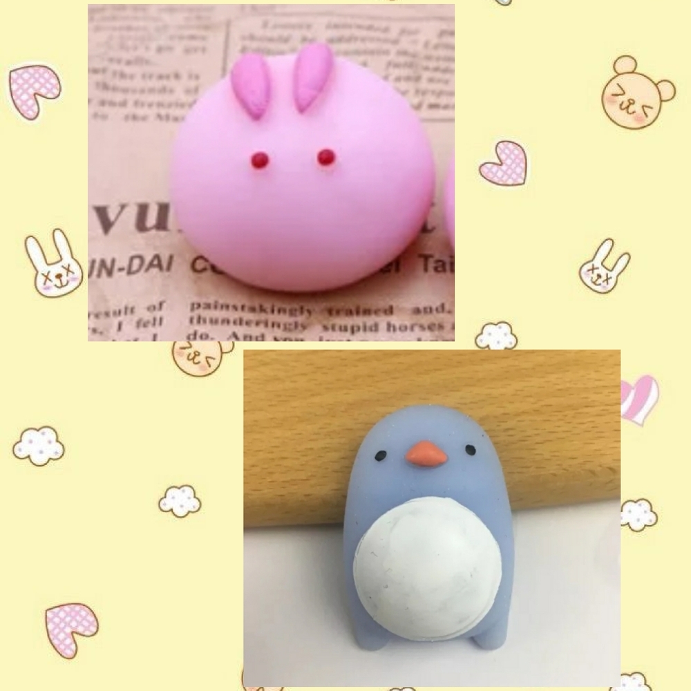 2🐰 bunny & 🐧penguin Mochiii squishes - Picture 1 of 2